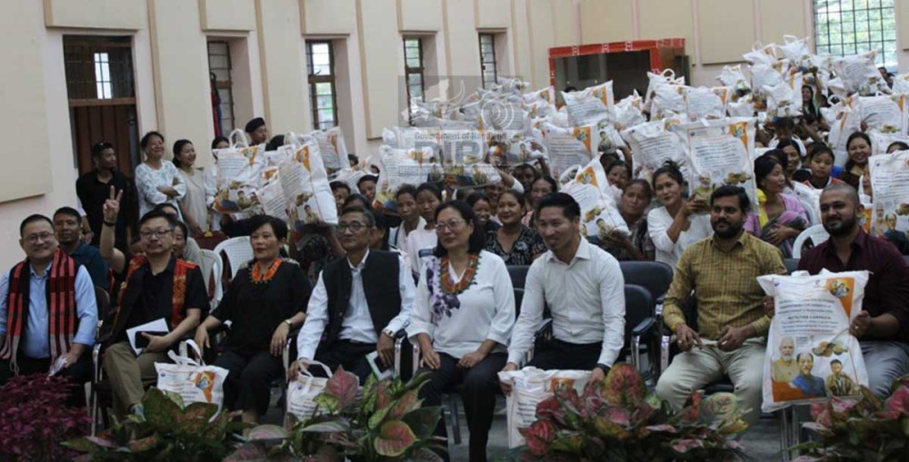 Poshan Kits in Mon district was launched by Advisor Wangpang Konyak at Konyak Union office hall, Mon Town on June 20. (DIPR Photo)